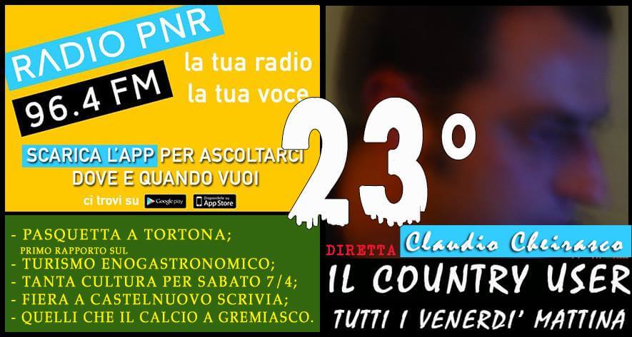 Il Country User di venerdì 6 aprile 2018