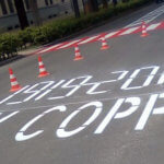 Con strane scritte inneggianti a Coppi, Tortona si prepara alla Tappa del 22 maggio