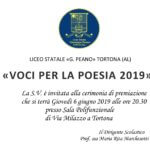 Sarà consegnato nella sala don Remotti il premio “Voci per la poesia” 2019